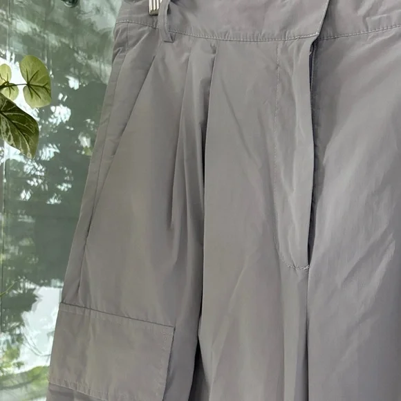 Tibi Crispy Nylon Stella Pleated Cargo Pants - Picture 3 of 16